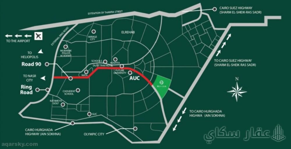 خريطة كمبوندات التجمع الخامس | أشهر الكمبوندات بالقاهرة الجديدة