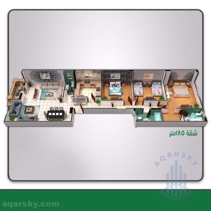 من المالك مباشرة شقه للبيع 185م الاندلس2 قريبه من شارع 90 و مفيدا