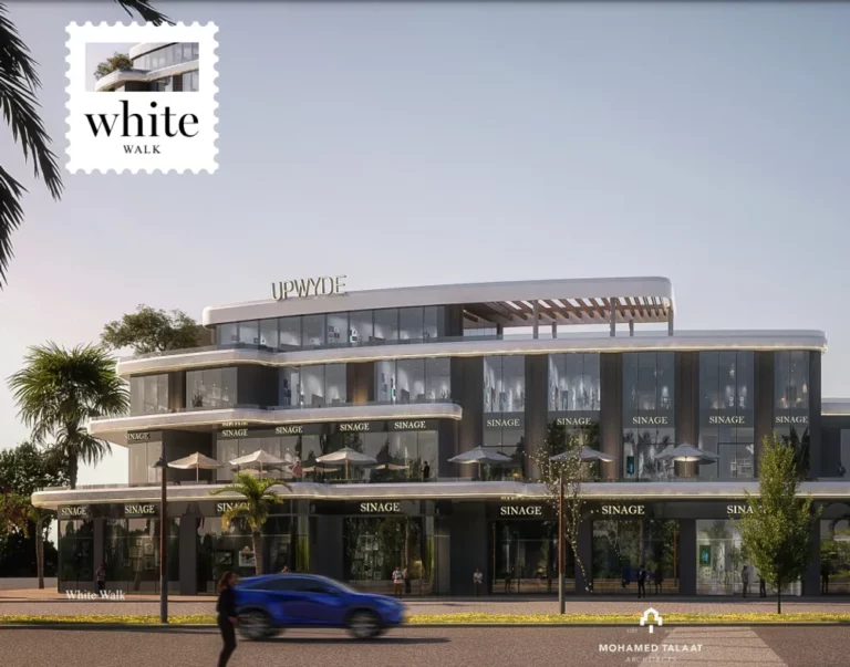 Retail for sale in White Walk New Cairo with a Terrace at an Attractive Price