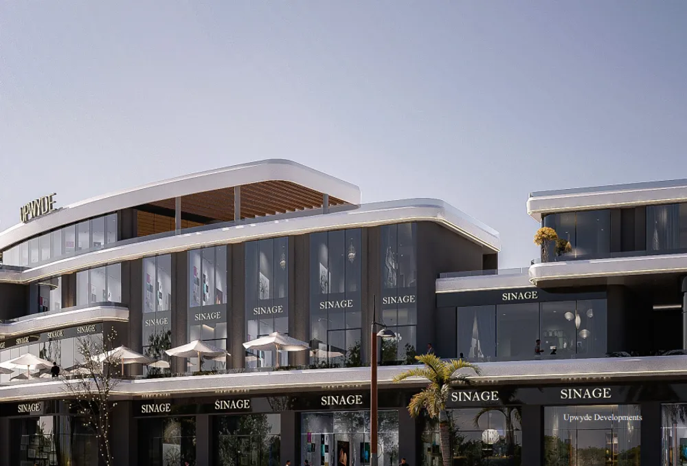 Retail for sale in White Walk New Cairo with Terrace at an Attractive Price