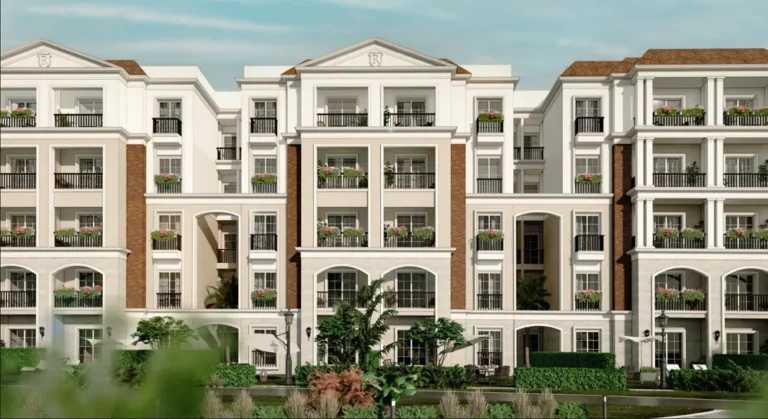 Apartment for sale in Regent’s Square New Cairo at an attractive price – 2 bedrooms, 2 bathrooms, semi-finished, with garden
