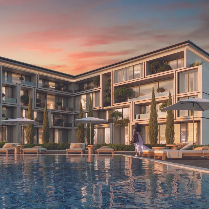 Serviced Apartment for sale in The V Residence – Villagio 6th of October City with Garden View