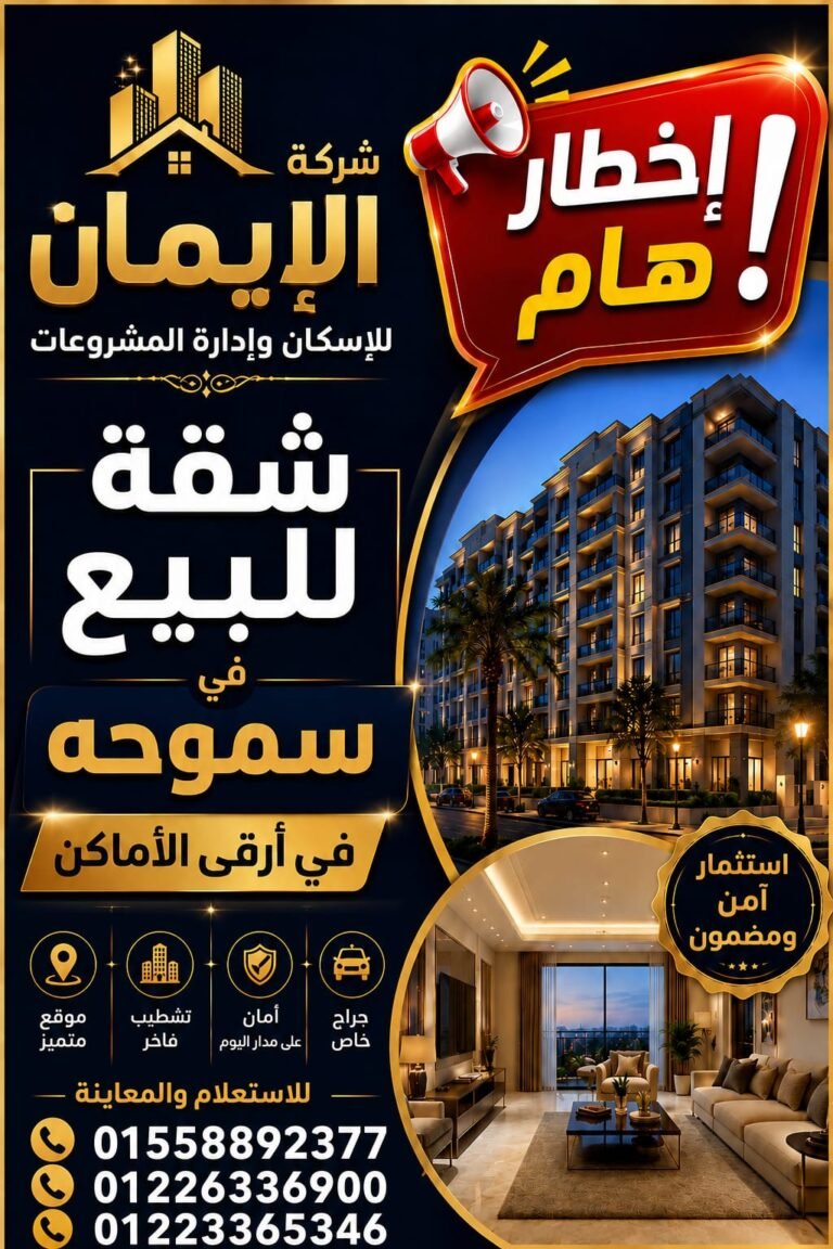 شقة للبيع في سموحة – آخر النقل والهندسة