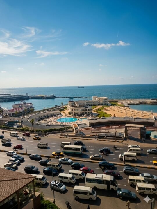 شقة مميزة على البحر مباشرة بأرق مناطق اسكندرية استانلي بفيو مفتوح