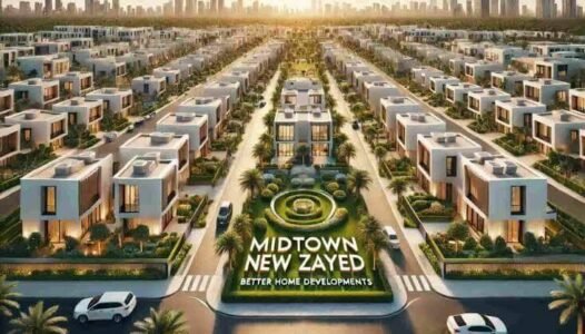مساحة كمبوند ميدتاون زايد الجديدة وتصميمه كمبوند ميدتاون زايد الجديدة Midtown New Zayed
